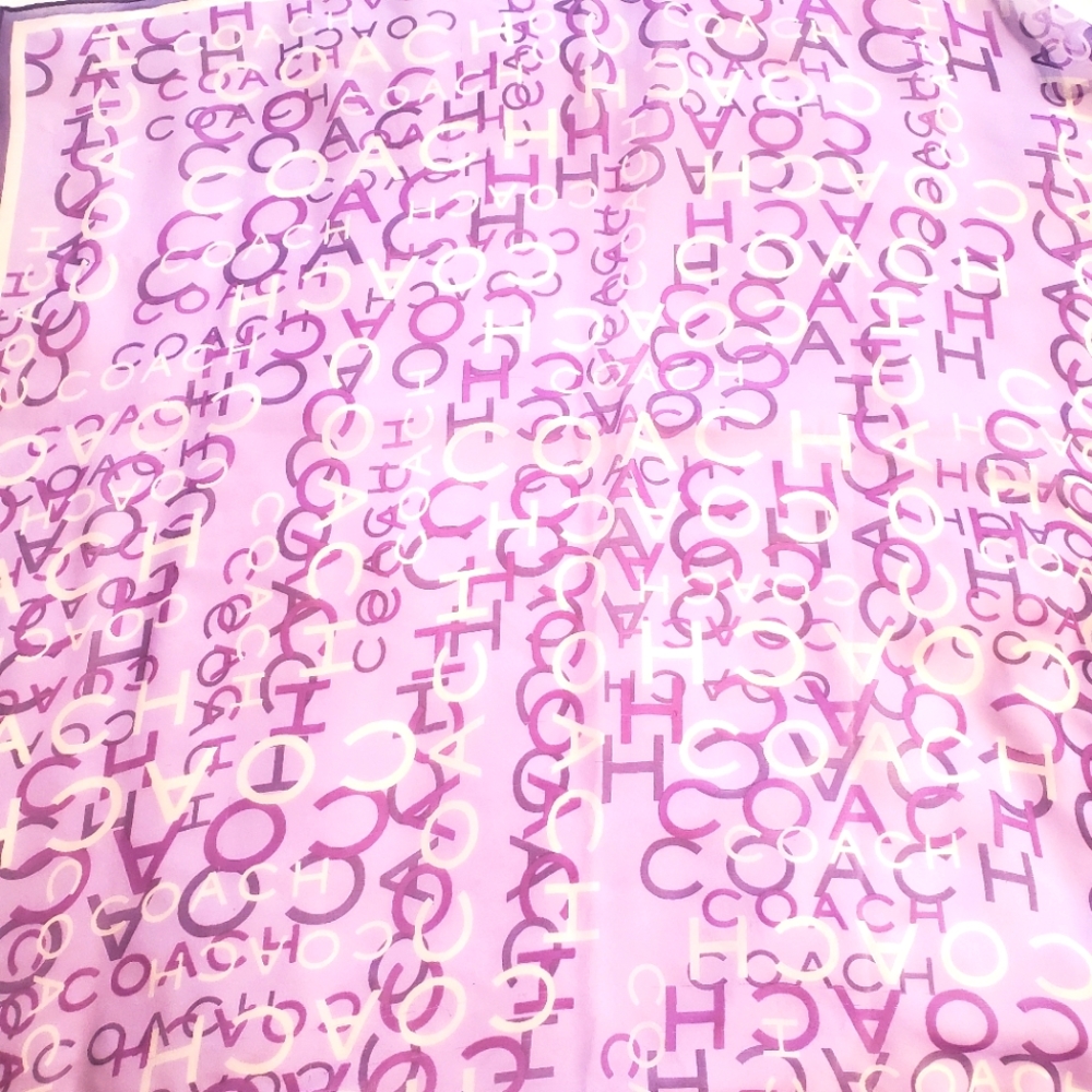 Coach 100% silk scarf